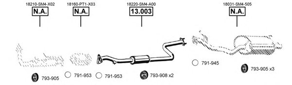 ASMET HO130160 Exhaust System